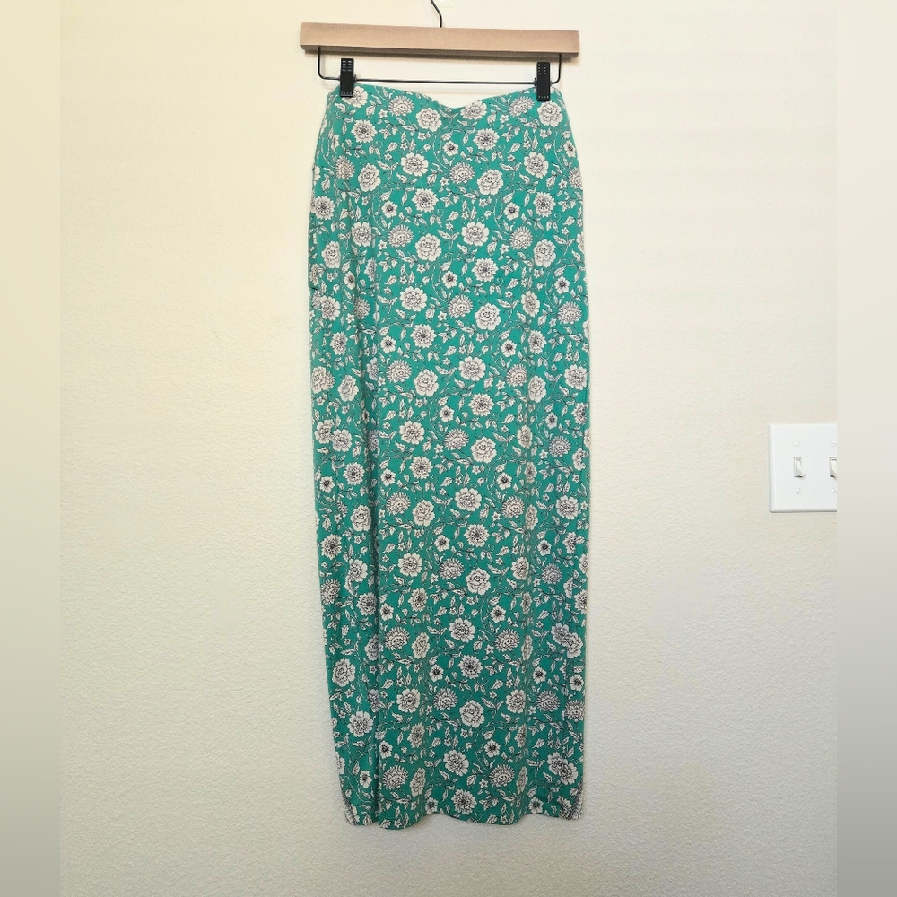 Free People Saron Skirt Floral Green Flowers Size XS - Picture 3 of 14